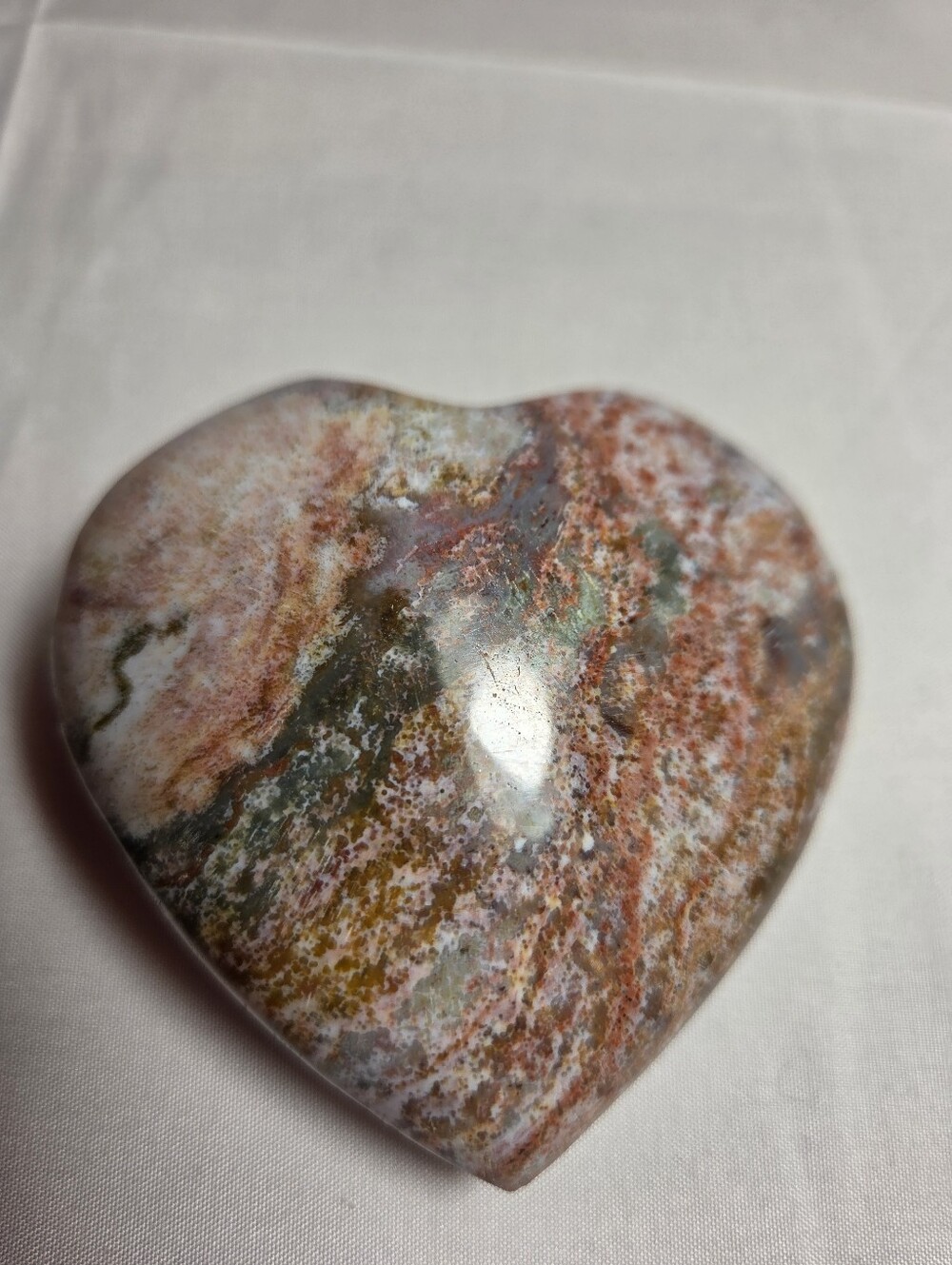New Ocean Jasper Heart 73mm Wide .42 Pound